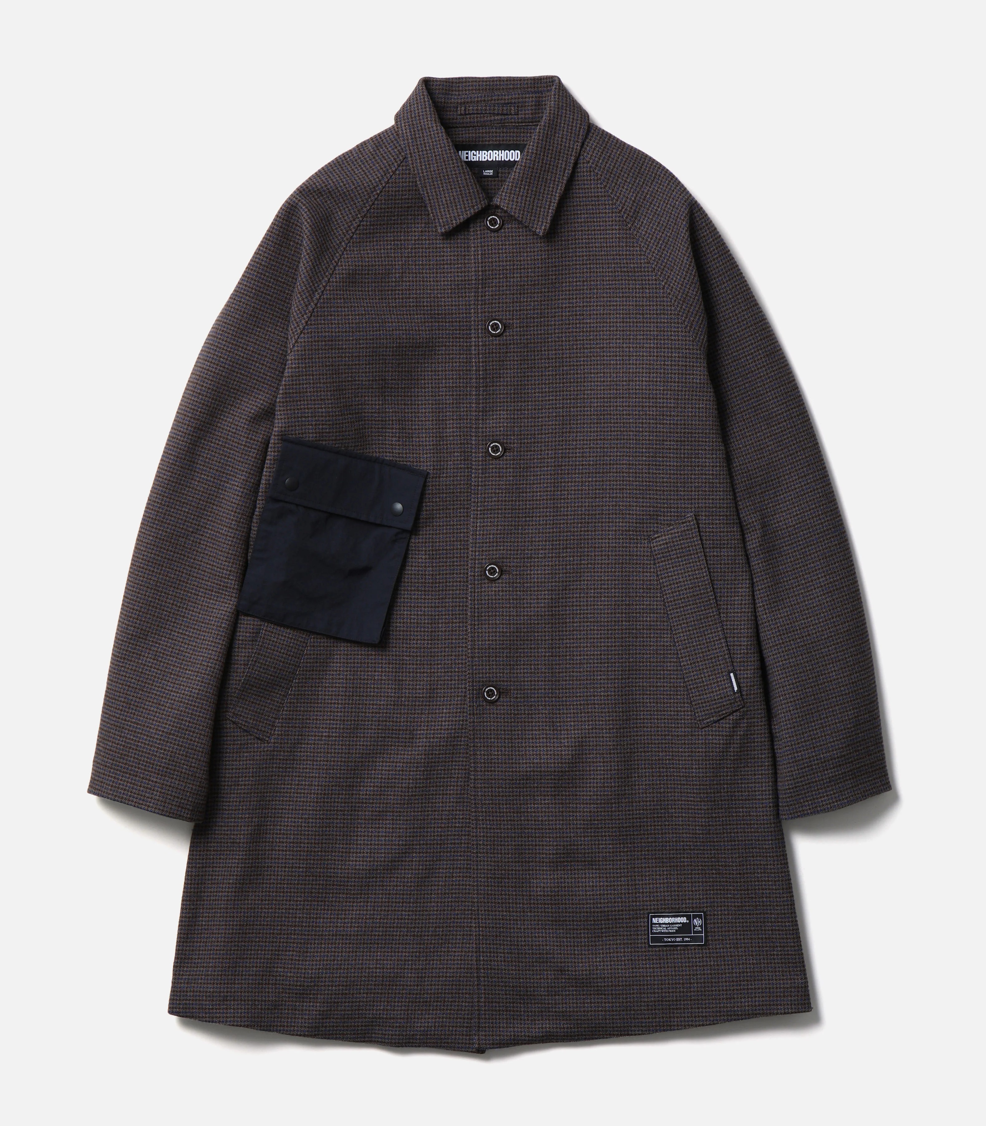 ジャケット・アウター NEIGHBORHOOD GC CHECK BALCOLLAR COAT NEIGHBORHOOD】GC CHECK BALCOLLAR COAT (Neighborhood/コートその他